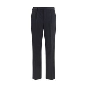 PT Torino Black Wool Oves Aries Casual Men's Pants